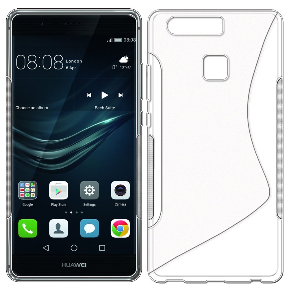 Kit Cover + Vetro Temperato Per Huawei P9 Plus (VIE-L09) - Custodia TPU Silicone Trasparente