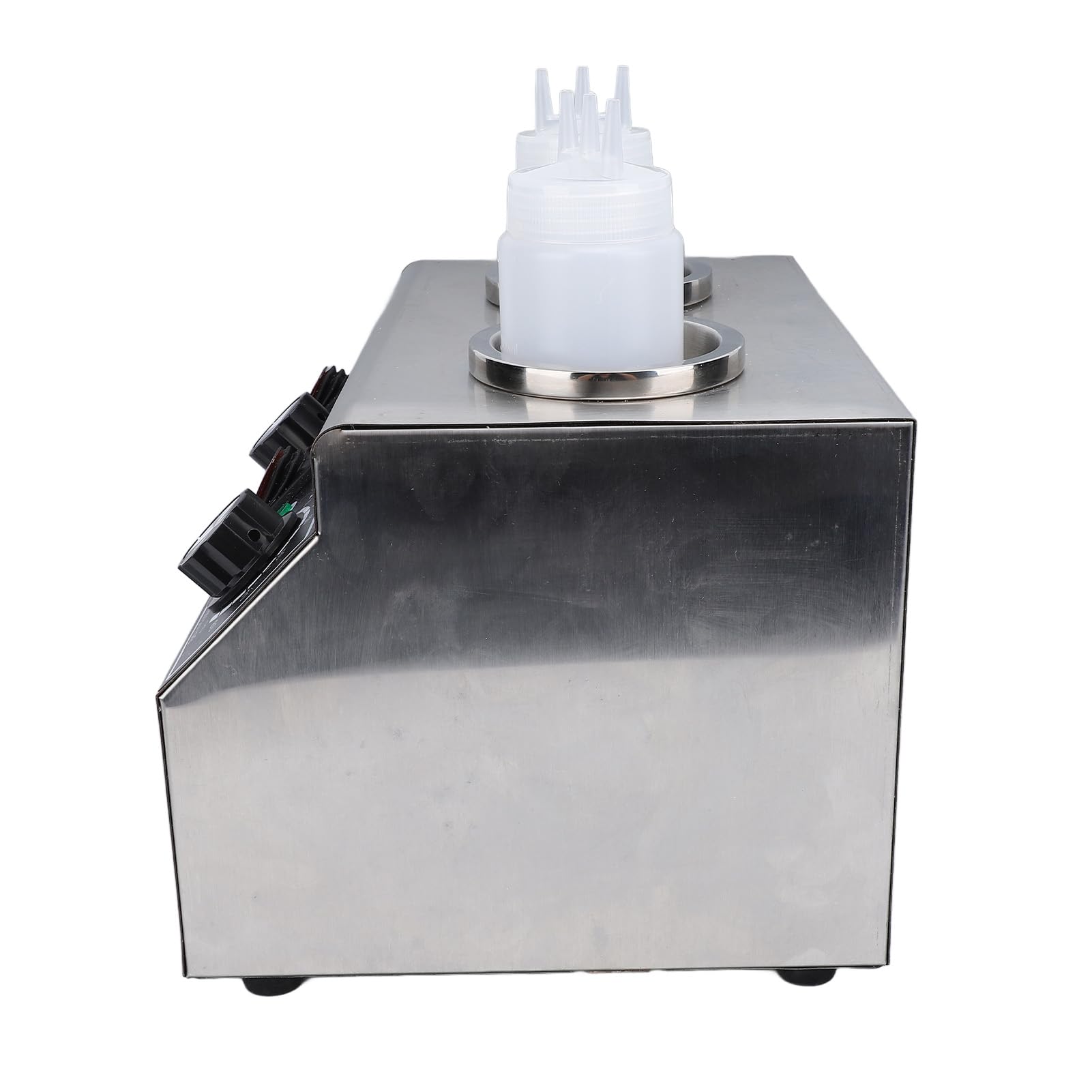 Fdit Calentador Eléctrico de Queso para Nachos, Dispensador de Chocolate Caliente con 2 Botellas, 320W, 30-85℃ Ajustable, para Mermelada, Chocolate y de Queso (Enchufe Europeo 220V)