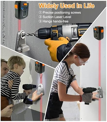 MAYILON Drill Dust Collector with Suction Laser Level, 4 in 1 Design, Vacuum Drill Dust Collector, Suction Wall Laser Level Holder, Picture Hanging Red Light Line, Bearer 11.02 lb 2 MAYILON Drill Dust Collector with Suction Laser Level, 4 in 1 Design, Vacuum Drill Dust Collector, Suction Wall Laser Level Holder, Picture Hanging Red Light Line, Bearer 11.02 lb - Image 2