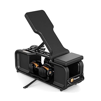 Flexnest Incline and Flat Flexbench Pro 250 kgs Weighing Capacity Fitness Bench for Home Workout, Multi-Purpose Machine With adjustable dumbbell storage & kettlebell storage - Black - image, photos