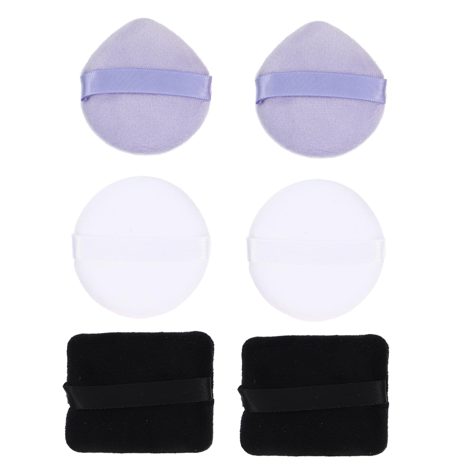 CALLARON 6pcs Setting Powder Puff Triangle Puff Super Soft Puff Fluffy Makeup Sponges for Foundation Dusting Women Mini Puff Loose Puff Cosmetic Triangular Sponge Pads Pure Cotton