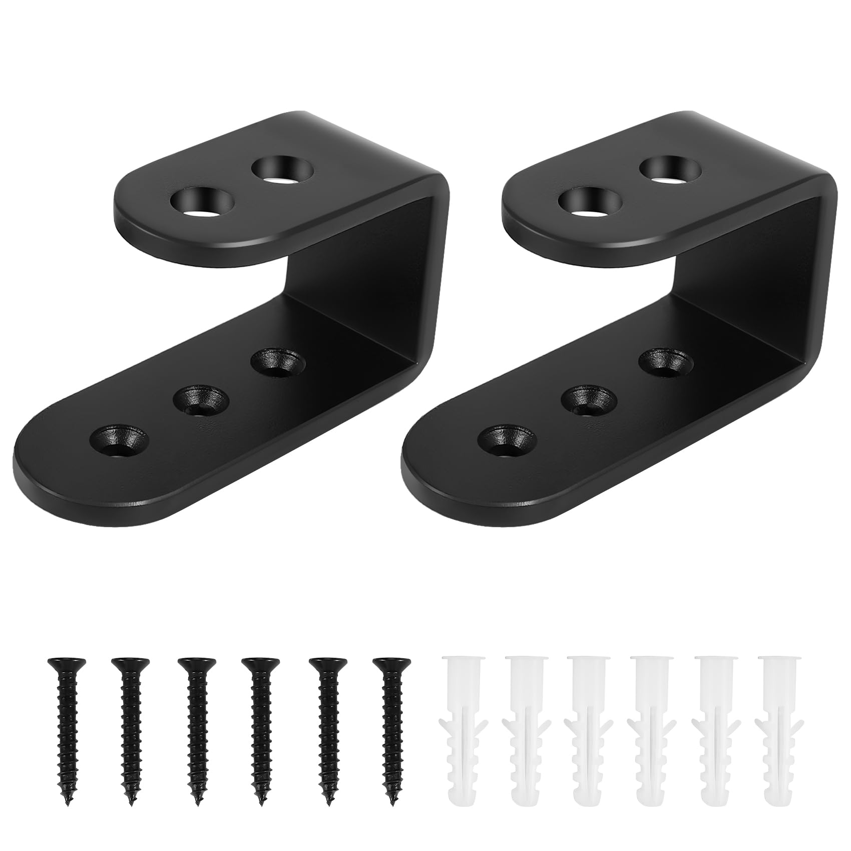 Vryzmo 2 Pack Door U Brackets Open Bar Security Door Brackets For Home,Garage Door Reinforcement Fits 2X4 Boards