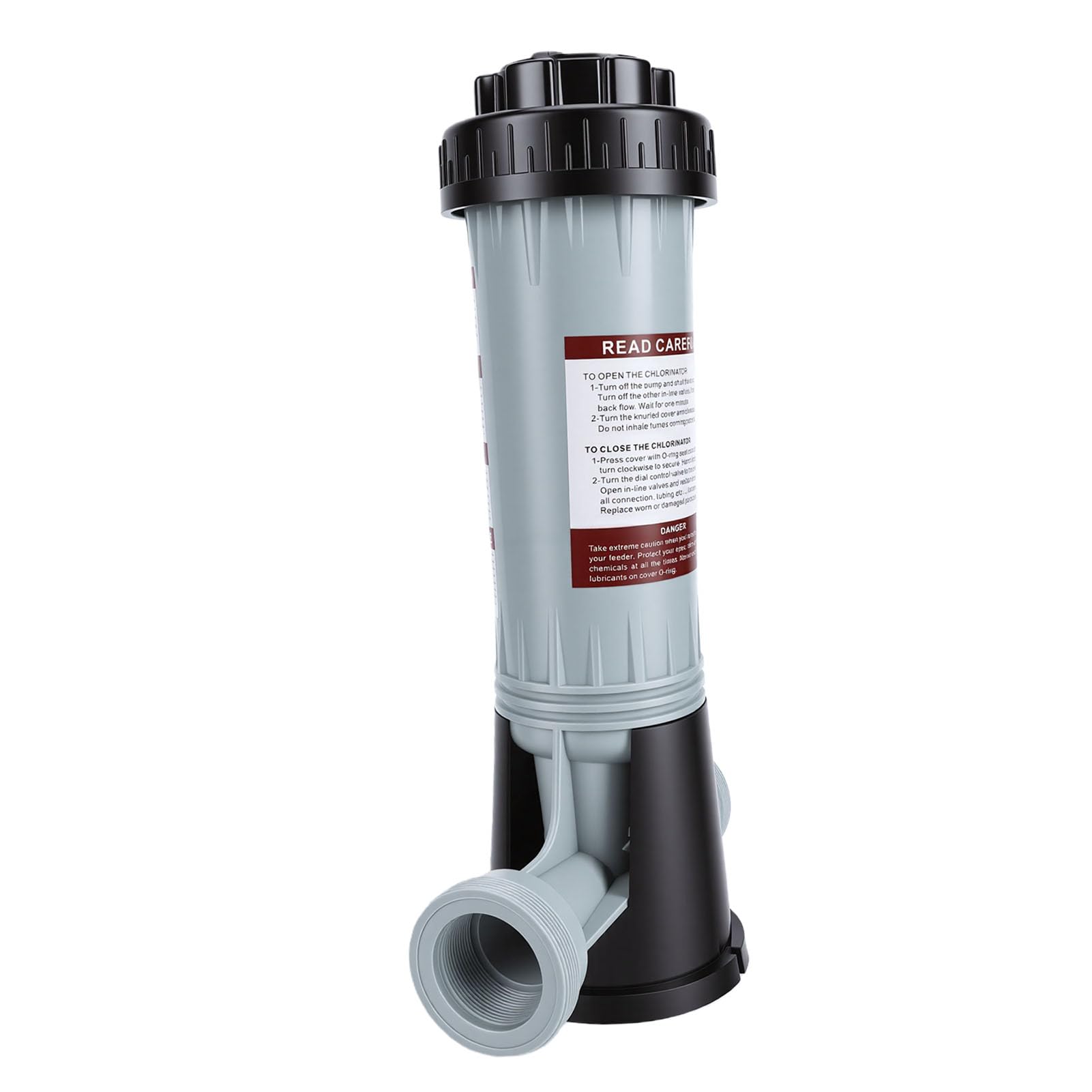 Clorinatore Automatico in Linea per Piscine, dosatore di Cloro per Piscine, Dispenser di Cloro in plastica con Portata Regolabile per Interne ed Esterne.