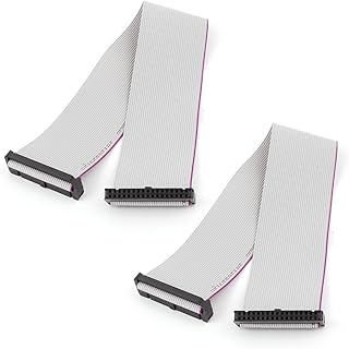 Aexit 2pcs FC34P Audio & Video Accessories 34-Pin IDC Socket Extension Flat Cable Connectors & Adapters 30cm Length