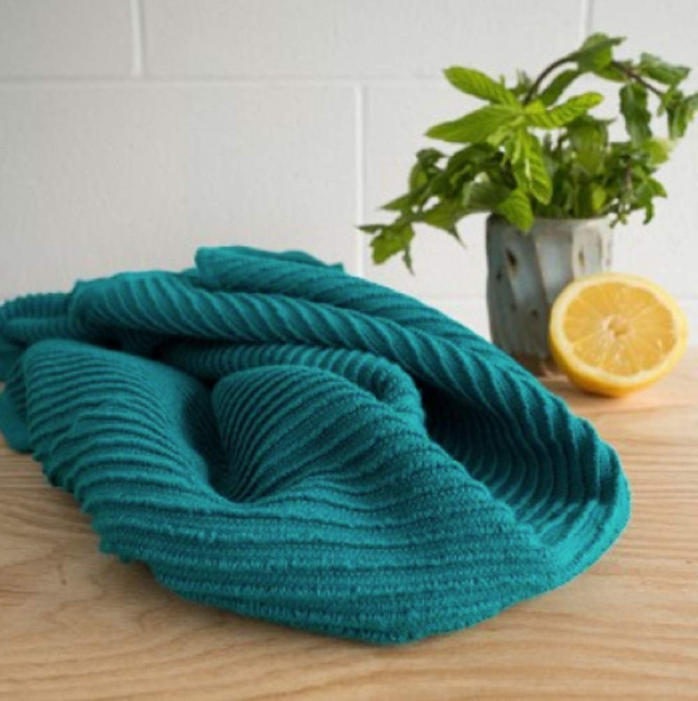 Now Designs Ripple Dishtowel - Peacock Blue
