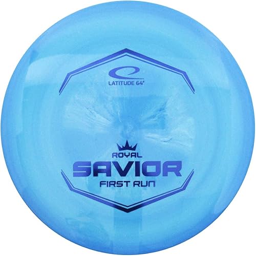 Disco de golf Latitude 64 First Run Royal Grand Savior de rango medio. Los colores pueden variar