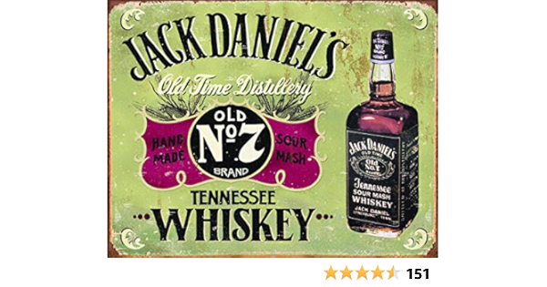 Jack Daniels Hand Made Tin Sign 41 x 31 cm ... - Amazon.com