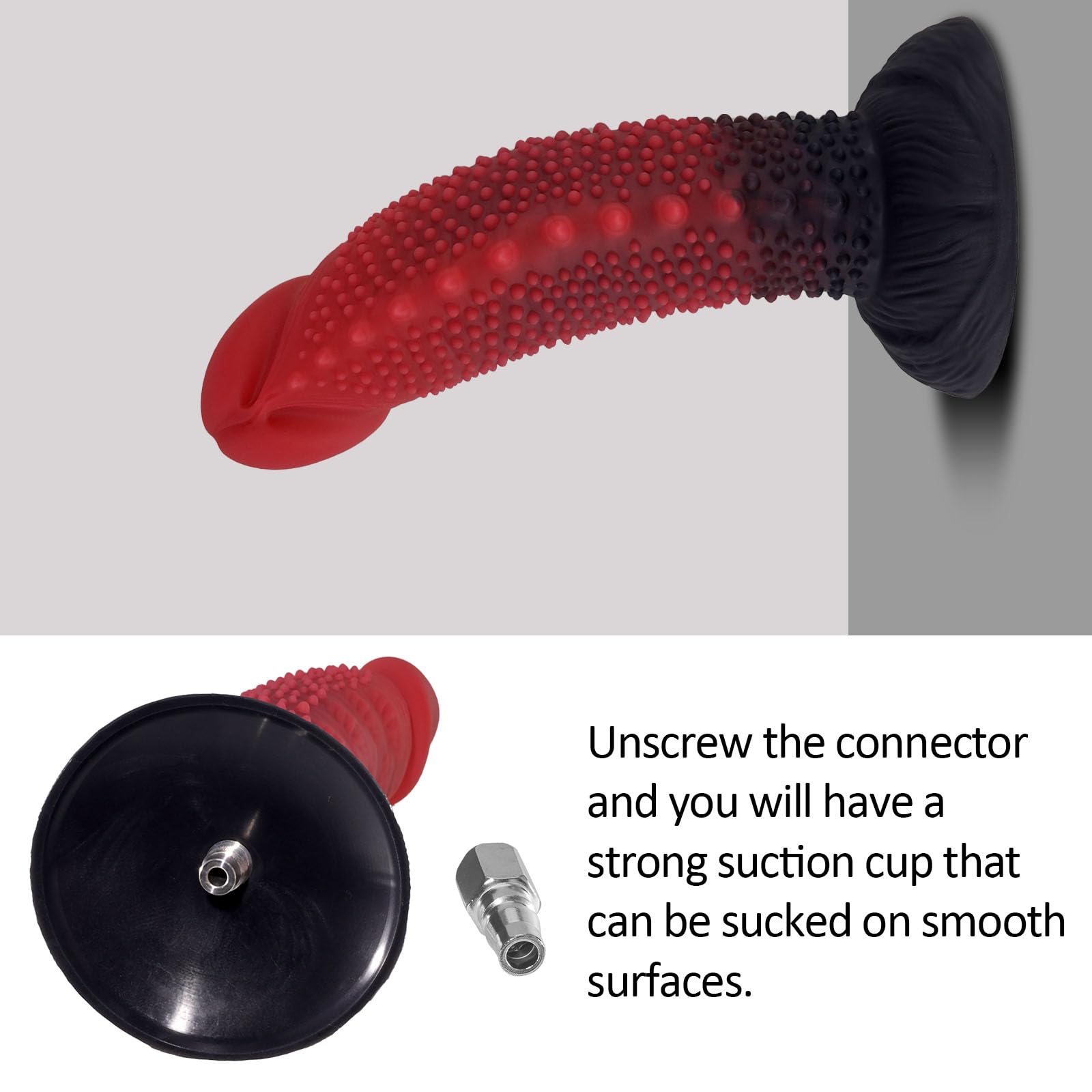 22,5 cm Gode Monstre,Godemichés Silicone, Gode Pour Machine Sexuelle Avec Connecteur Rapide Amovible, Accessoire En Silicone Pour Machine Sexuelle
