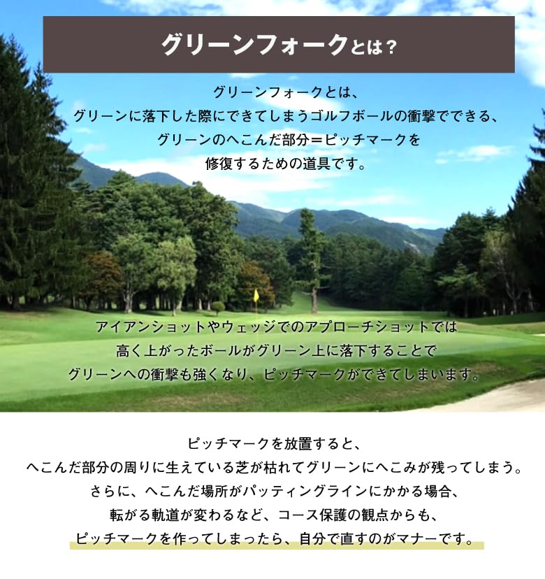 Amazon | 宮本商行 グリーンフォーク 1本刃(シルバー色)ゴルフ 亜鉛