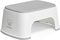 BabyBjörn Step Stool White/Gray - Non-Slip Toddler Bathroom Stool for Potty Training & Independence