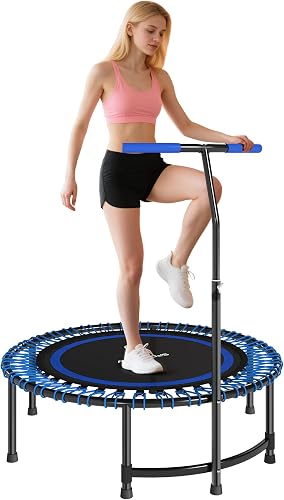 Trampoline de Fitness 114 cm Poignée Réglable 5 Positio SPORTNOW