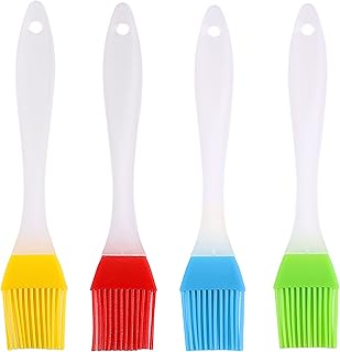 4Pcs Bright Color Basting Brush, Pastry Brush for Baking, Basting Brush Silicone, Heat Resistant Silicon Brush for Cooking, BBQ, Basting, Pastry, Grilling