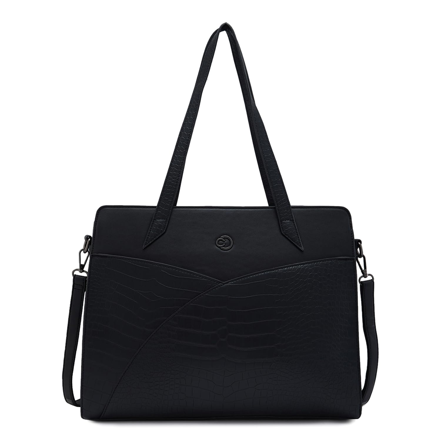 Caprese CABO CROCO BLACK FAUX LEATHER LARGE LAPTOP SATCHEL HANDBAG (B0D2DS4PGS) Amazon Price History, Amazon Price Tracker