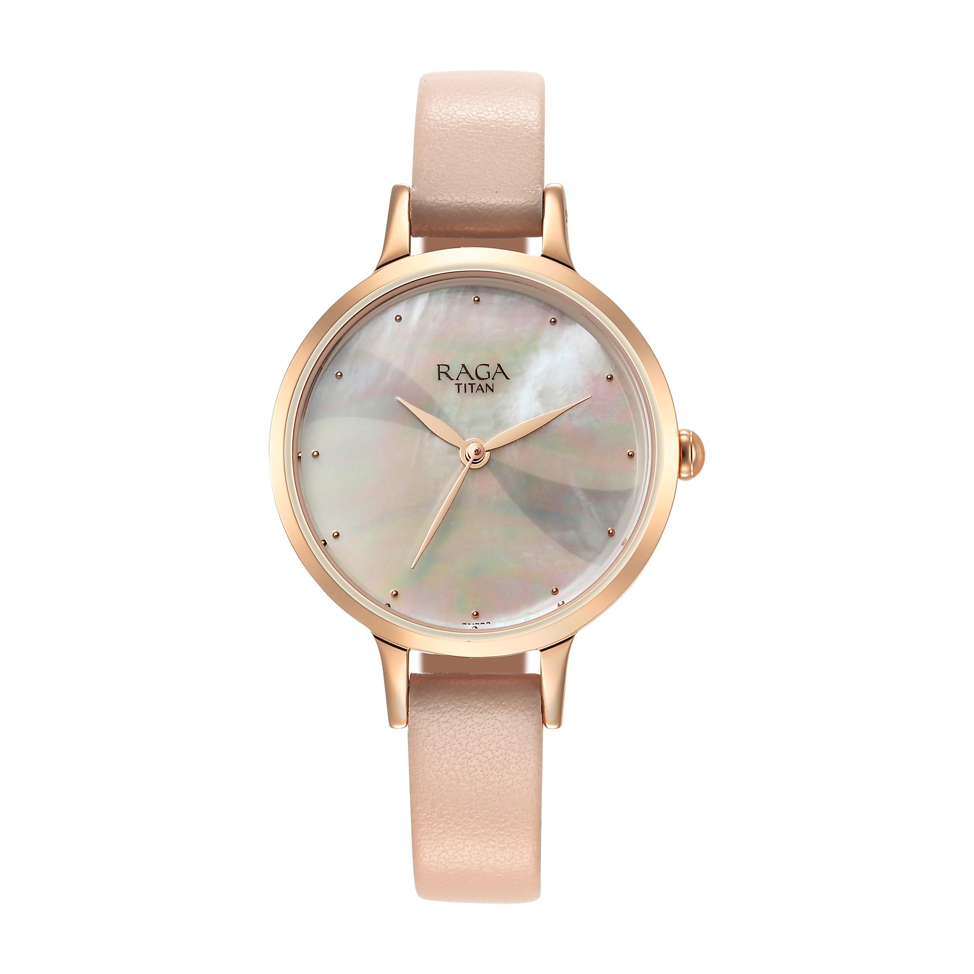 Titan Raga Power Pearls Quartz Analog Mother of Pearl Dial Leather Strap Watch for Women-NS2666WL04 (B0CLRGD56V) Amazon Price History, Amazon Price Tracker