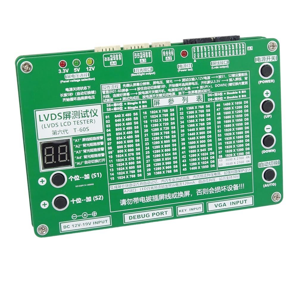 Nowy tester ekranu LCD do laptopa/LED + 14 kabli Lvds + zestaw narzędzi falownika, panel, wtyczka EU