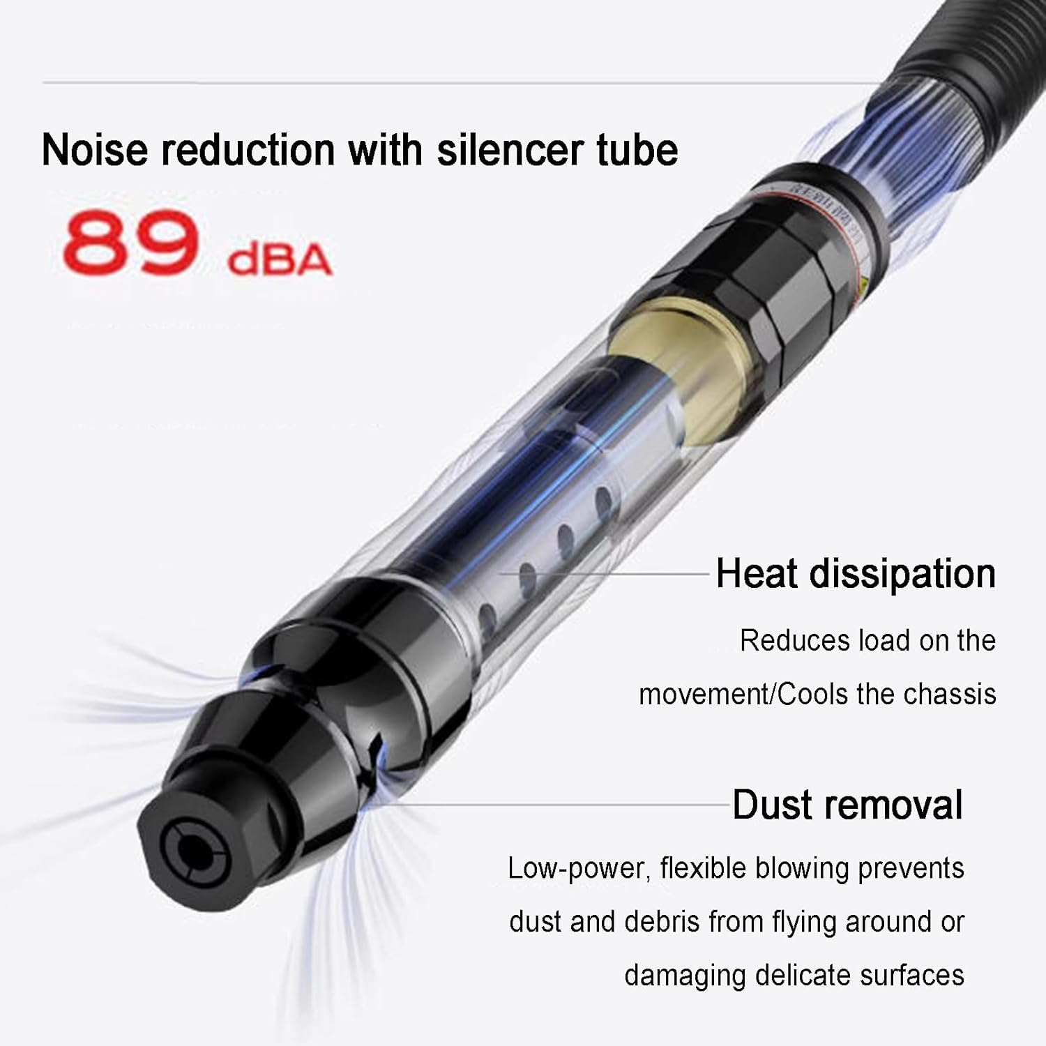 Kit de amoladora neumática, herramienta de grabado de aire de alta velocidad de 75000 RPM con 10 cabezales de molienda para pulido y mecanizado de precisión