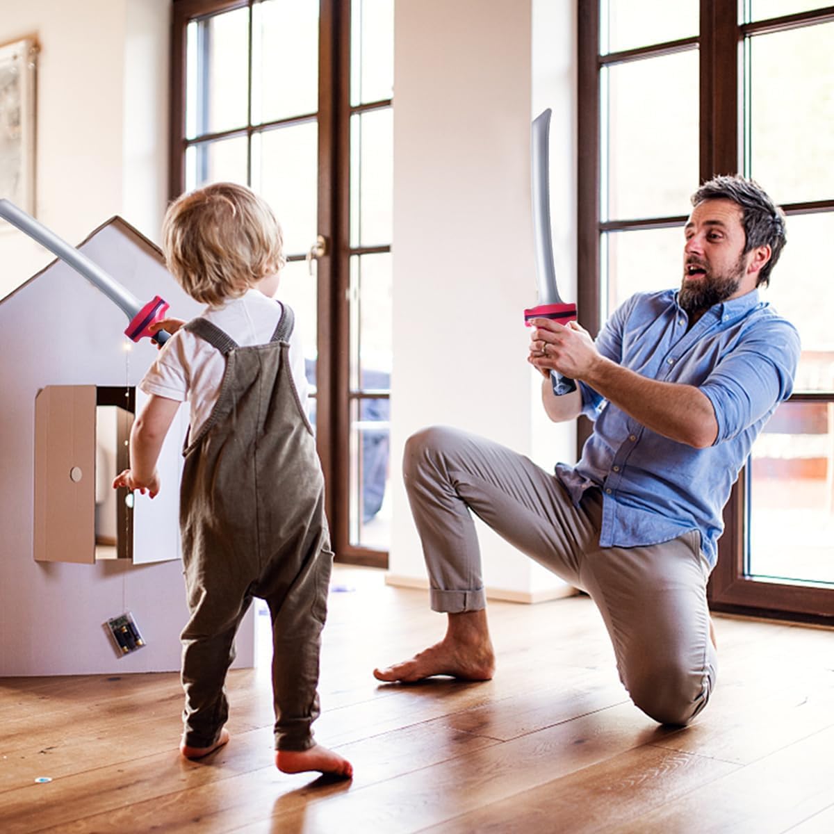 Airsnigi 30Pcs Inflatable Ninja Samurai Sword Inflated Katana Swords Blow up Katana Toy Costume Accessories for Boys Girls for Party Favors Ninja Cosplay