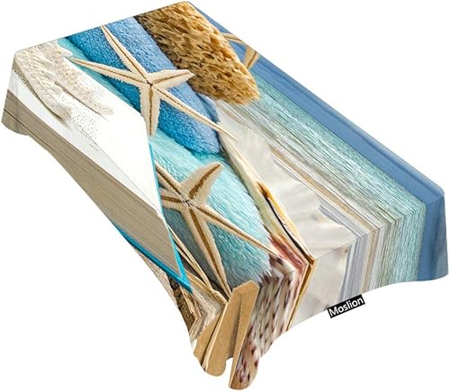 Moslion Mantel rectangular decorativo para mesa de comedor, barbacoa, picnic, mesa de café, 52 x 70 pulgadas