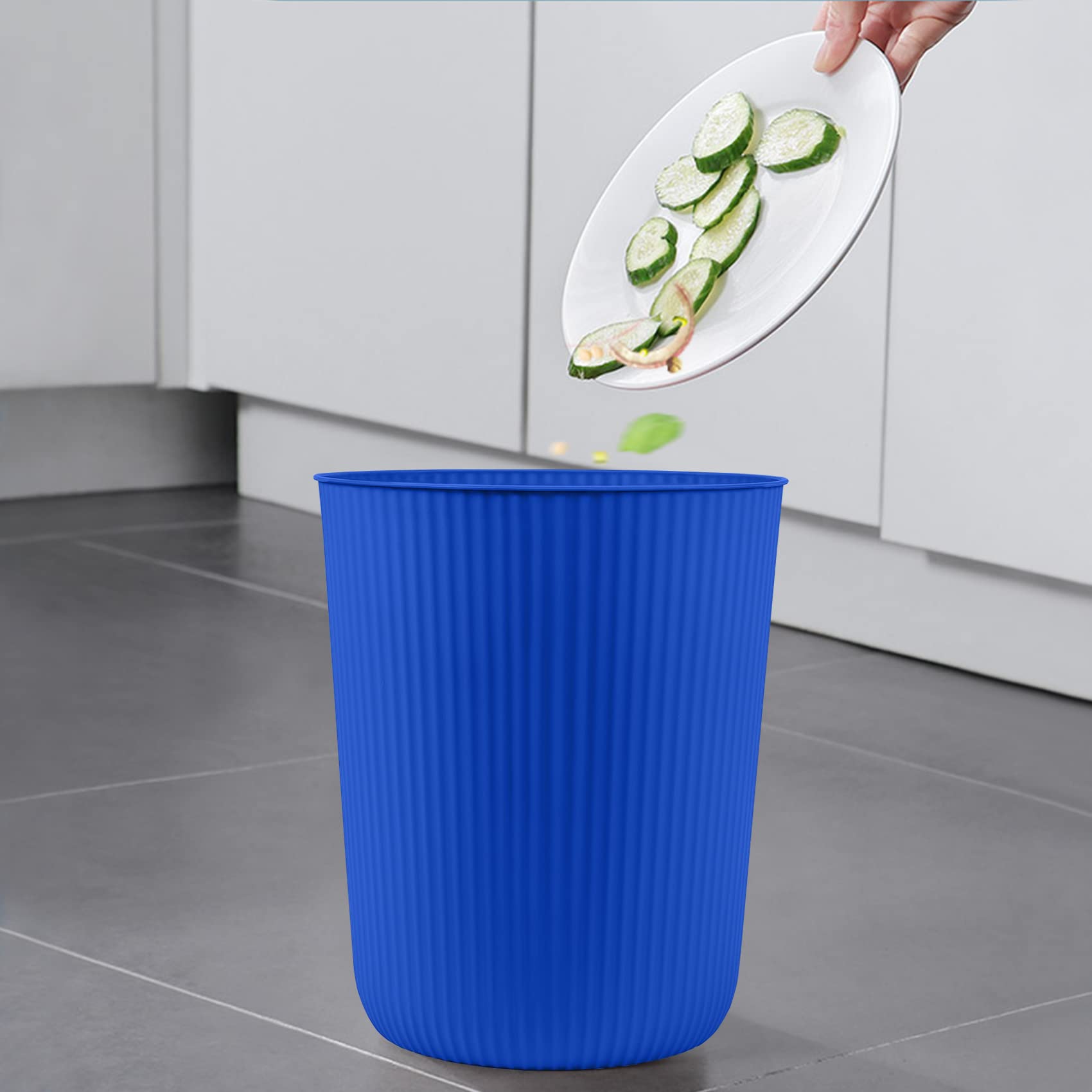 Kleiner Mülleimer 6 Liter, Rund – Aus Kunststoff, Für Bad, Küche, Büro