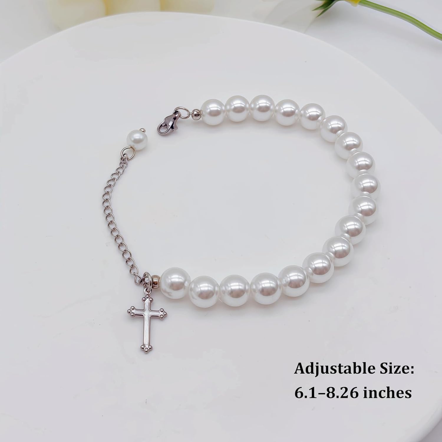 Cross Bracelet Gifts for Women on Baptism First Communion Confirmation, Religious Christening Jewelry Christmas Gift for Teenage Daughter Granddaughter Godchild Granddaughter, Niece Graduation - Image 4