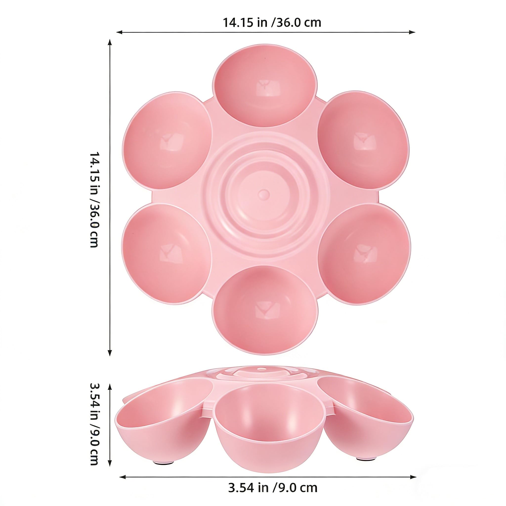 POPETPOP Cuenco de Comida para Gatos con 6 Cuencos, comedero para Mascotas para Gatitos y Cachorros, múltiples Platos para Gatos, comedero múltiple para Gatos de Interior, Platos para Gatos para