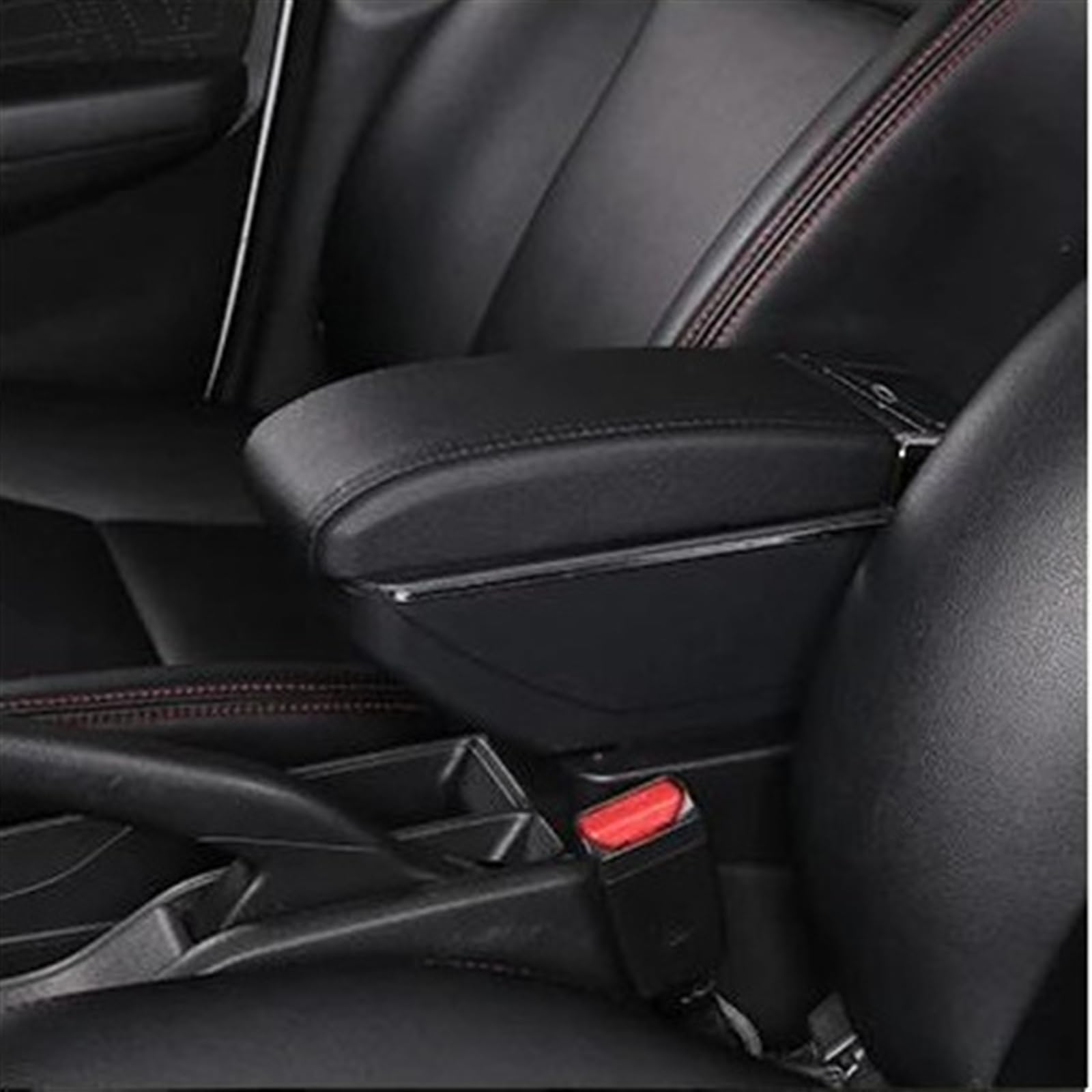 NOHEEU Car Center Console Storage Box Multifunctional Armrest Interior Accessories For Fiesta MK7 2009-2019(B Styke All Black)