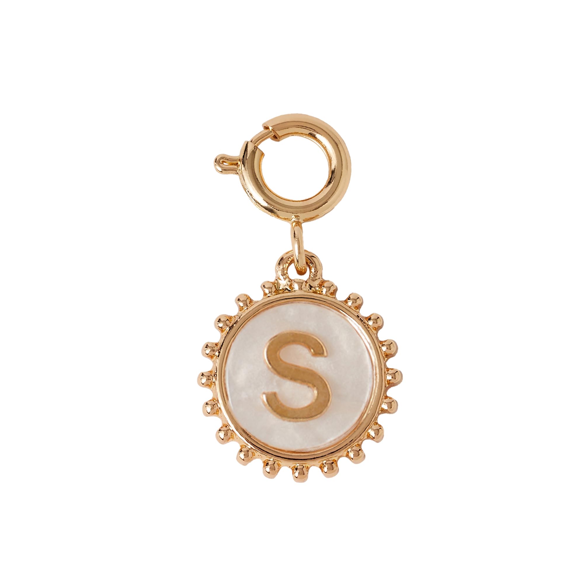 accessorize London Women's Initial (S) Pearl Coin Jewellery Charm Gold-picture-24