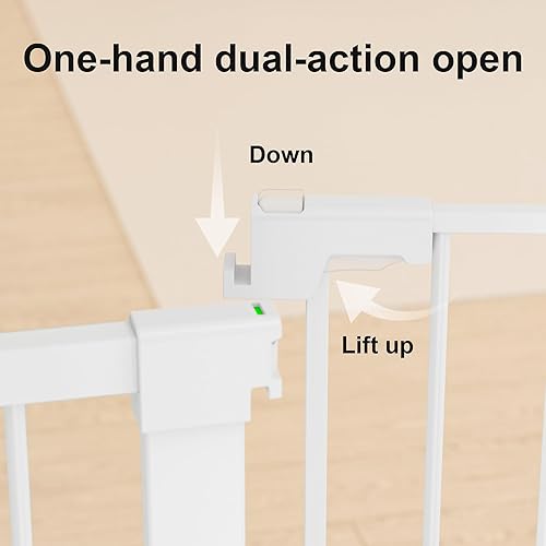 Miniatura 6 de Puerta de bebé de 30 pulgadas de alto para escaleras y puertas, se adapta a aberturas de 29 a 54 pulgadas de ancho, cierre automático, montado a