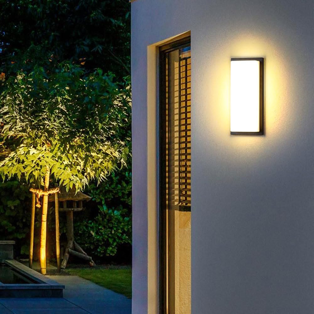SXSCARKX Outdoor Wall Light Fixtures, 13.9in Porch Sconces Mounted Lighting Exterior IP54 Waterproof Sconce Lights Modern Lamps For Patio Yard Front Door Entryway
