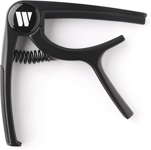 WINGO Guitare Capo pour guitares acoustiques et électriques, Ukulele, Mandolin, Banjo - Noir.