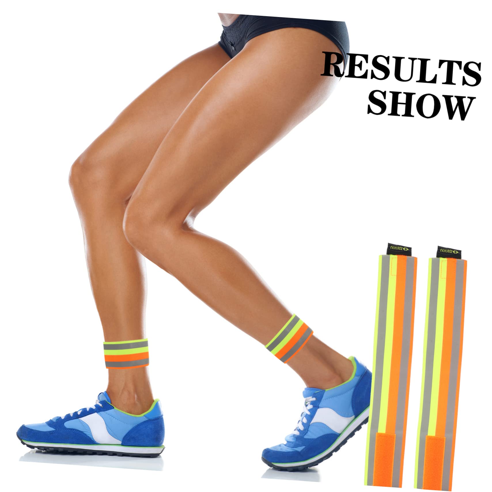 Toyvian 2Pcs Reflective Safety Bands for Running Cycling Outdoor Activities High Visibility Wristbands for Night Jogging Event Safety Sports Supplies for Adults