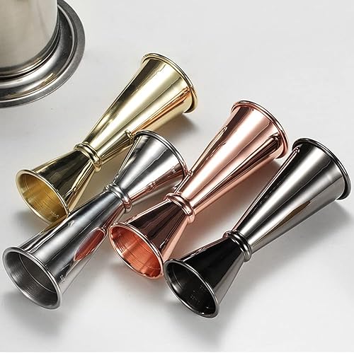 Miniatura 6 de Angzhili - Paquete de 1 jiggers de acero inoxidable doble con medidas, jigger de 2 onzas  1 onza para barman, herramientas de bar utilizadas para
