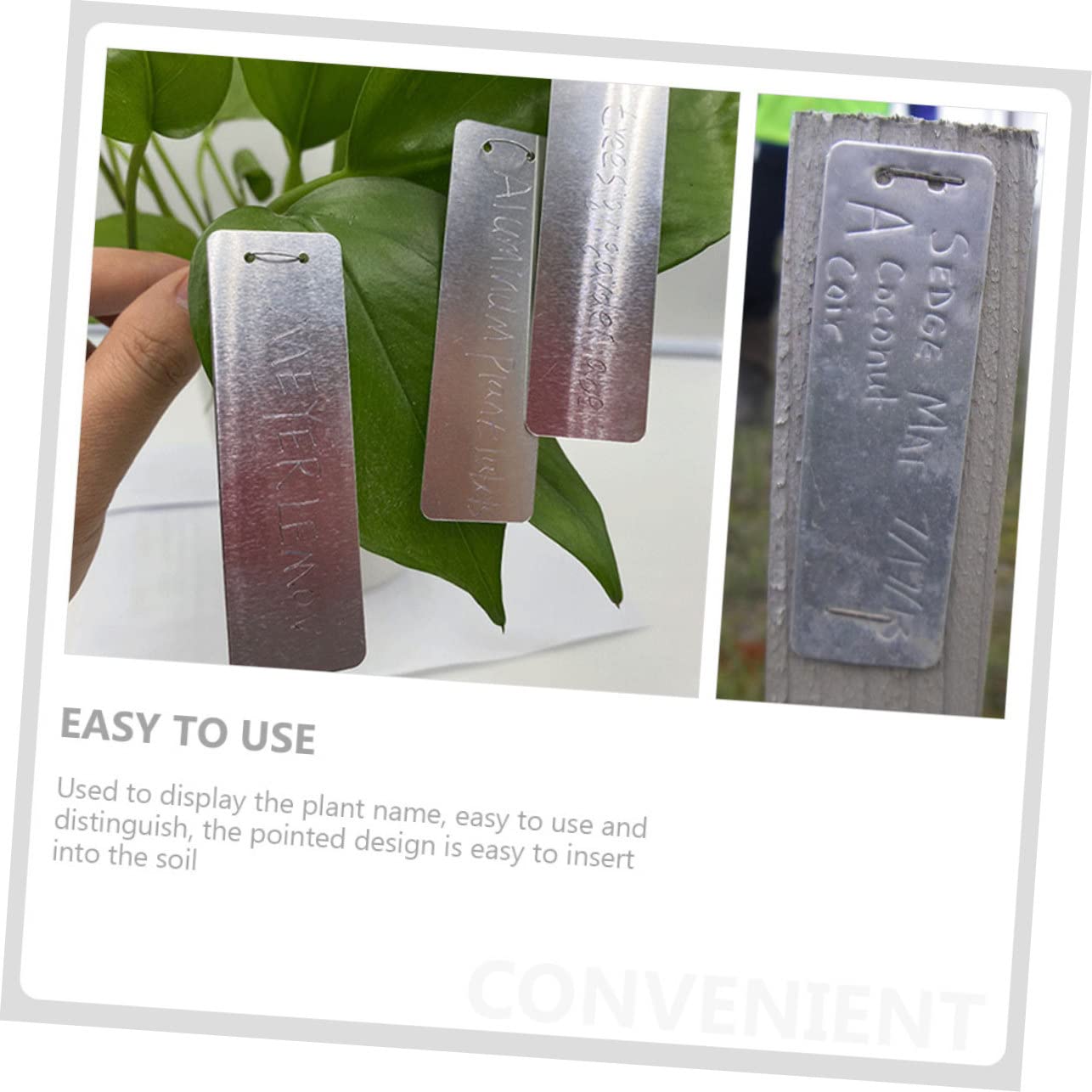BESTonZON 100 Sätze Teiliges Aluminium Pflanzenetiketten Metall Pflanzenschilder Gartenstecker Wetterfest Langlebig für Blumen und Sukkulentenbeschriftung Vielseitig Dekorativ