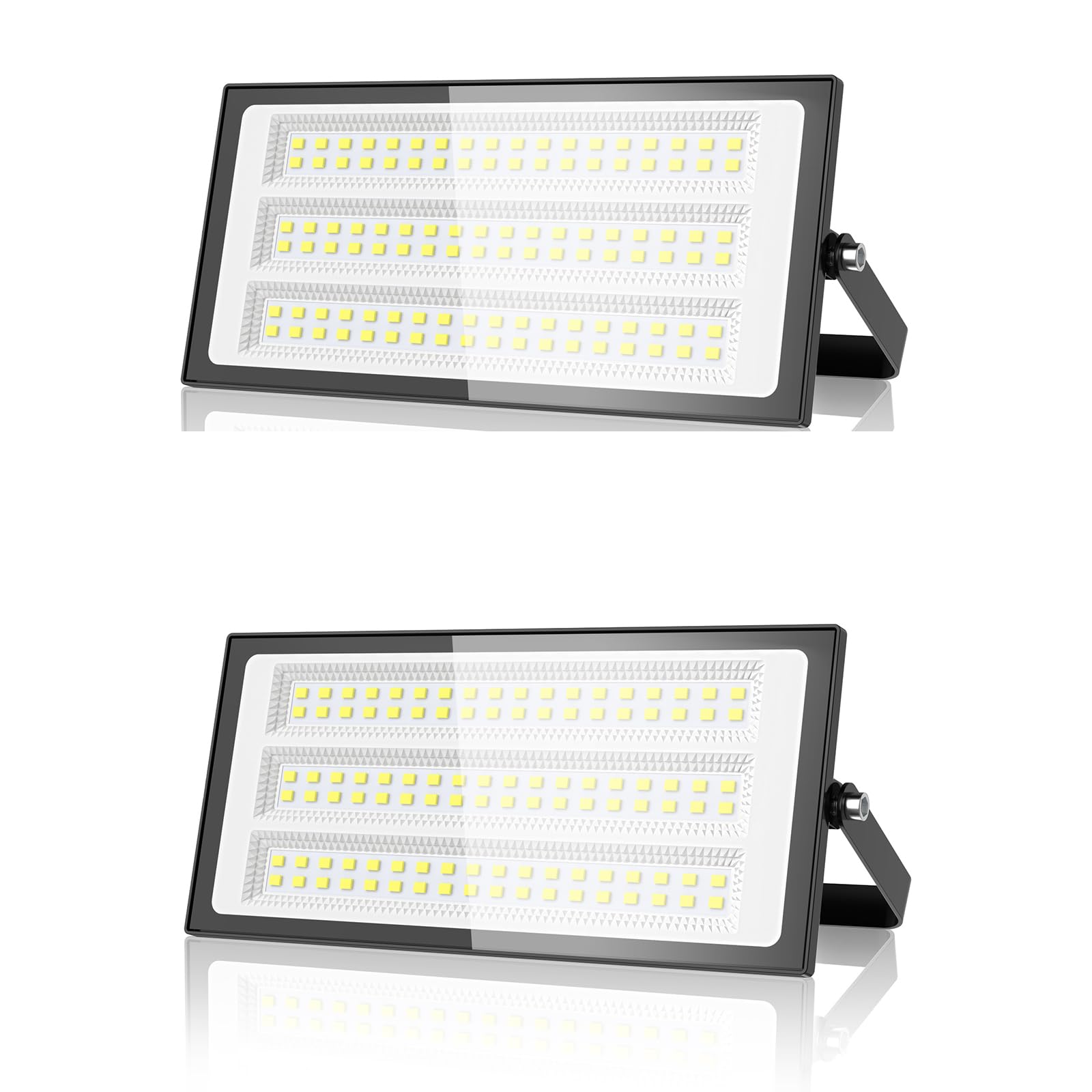 Ankishi 100W LED Floodlight Outdoor - Super Bright 10000LM Outdoor Security Lights IP66 Waterproof Flood Lighting 6000K Cool White Wall Light Outdoor Lights for Garage Patio Backyard Front Yard-2Pack