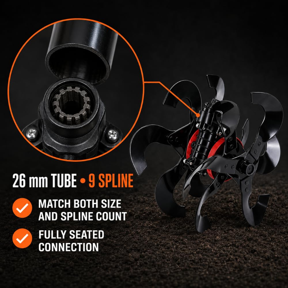 Cultivador para D33B, conexión 26 mm 9 estrías