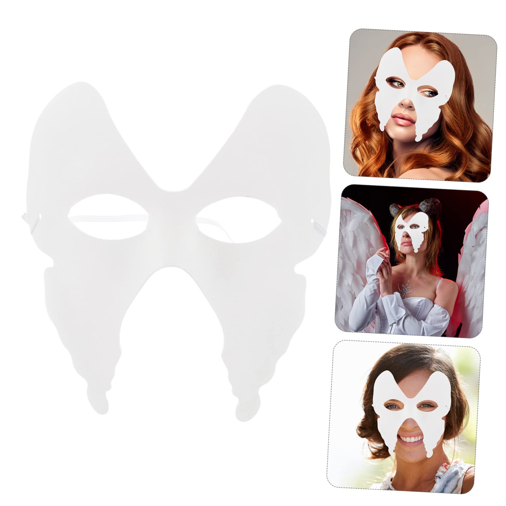 Toyvian 24pezzi Maschere Di Carta Fai Da Te Da Decorare Di Maschere Vuote Forma Di Farfalla Per Feste e Carnevali Per Attività Creative e Cosplay