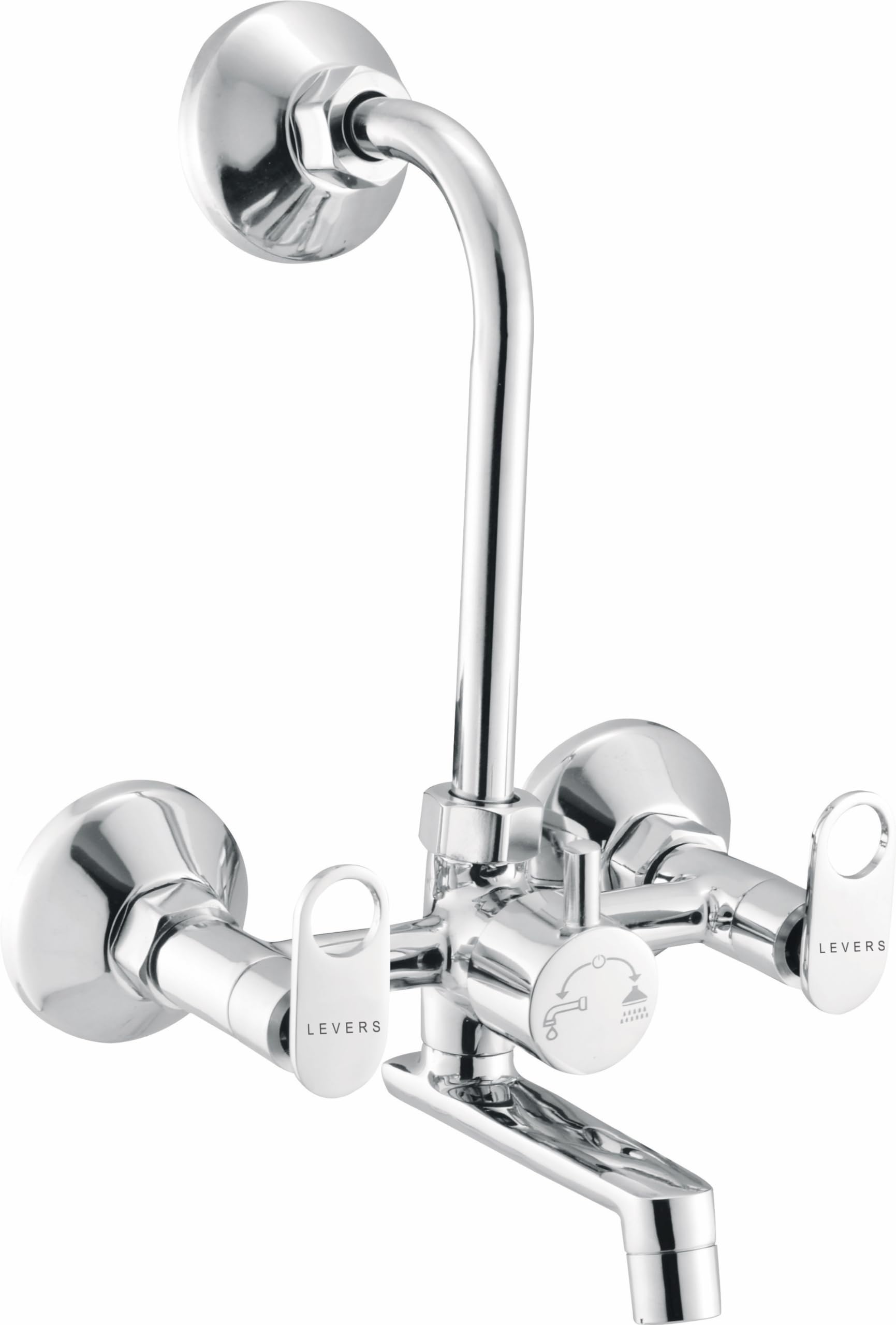 LEVERS Star S-0009 Brass Wall Mixer With Provision For Over Head Shower and 125mm Long Bend Pipe (B0CFXMBPXH) Amazon Price History, Amazon Price Tracker
