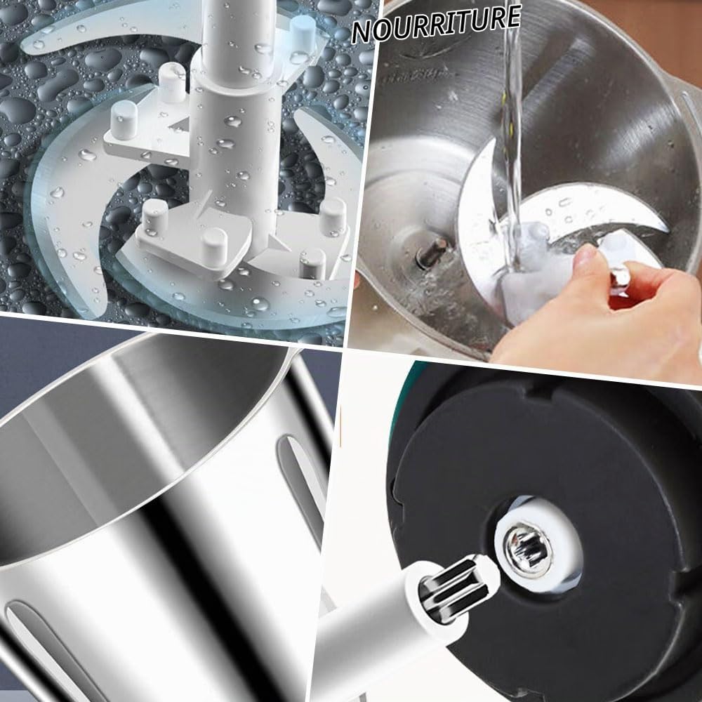 Meat Grinder, Nouveau Fonctionnel en Acier Inoxydable Allemand 2024, Processingus 300W pour Cuisine Maison et Commerciale (Noir)