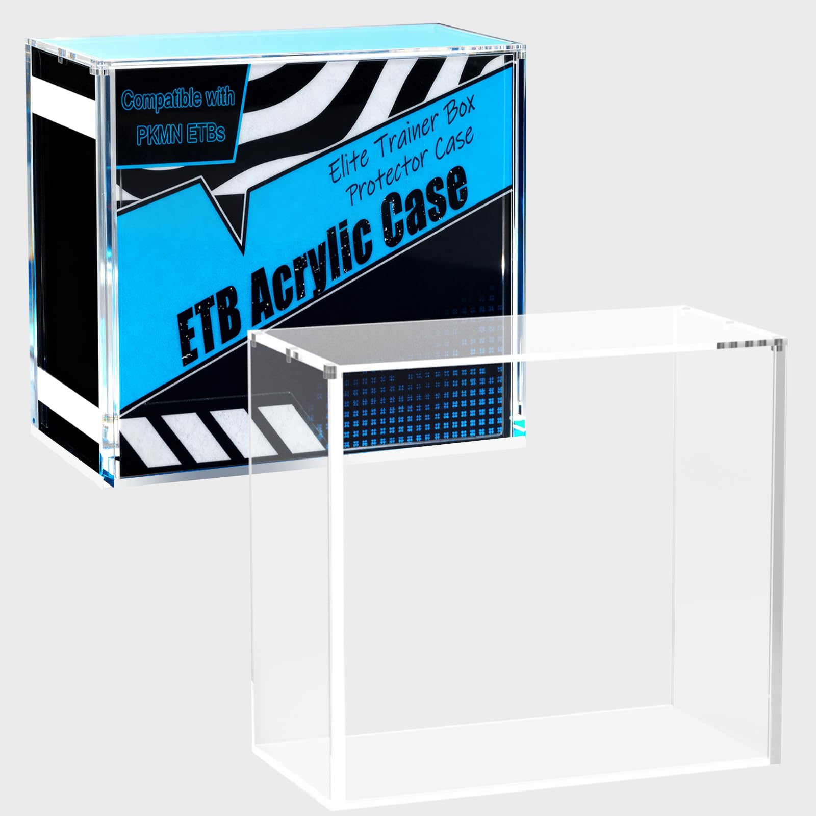 Acrylic ETB Protector Case Magnetic Ultra Thick 8mm + 5mm Elite Trainer Box