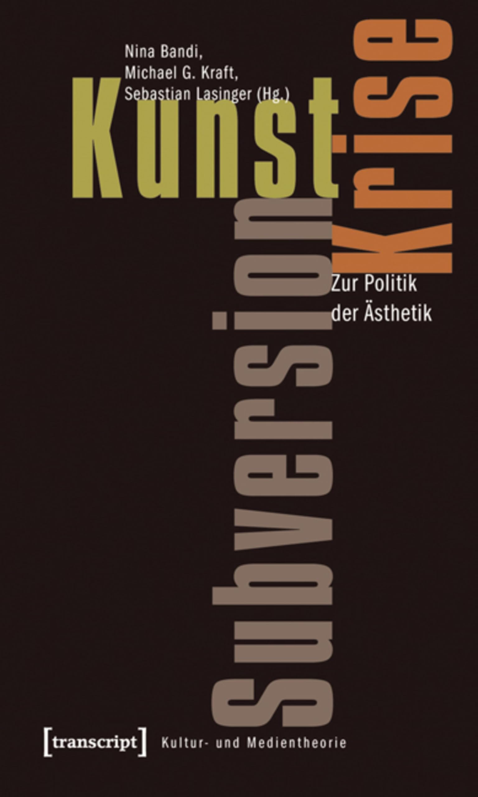 Livre allemand Kunst Krise Subversion théorie de l art esthétique