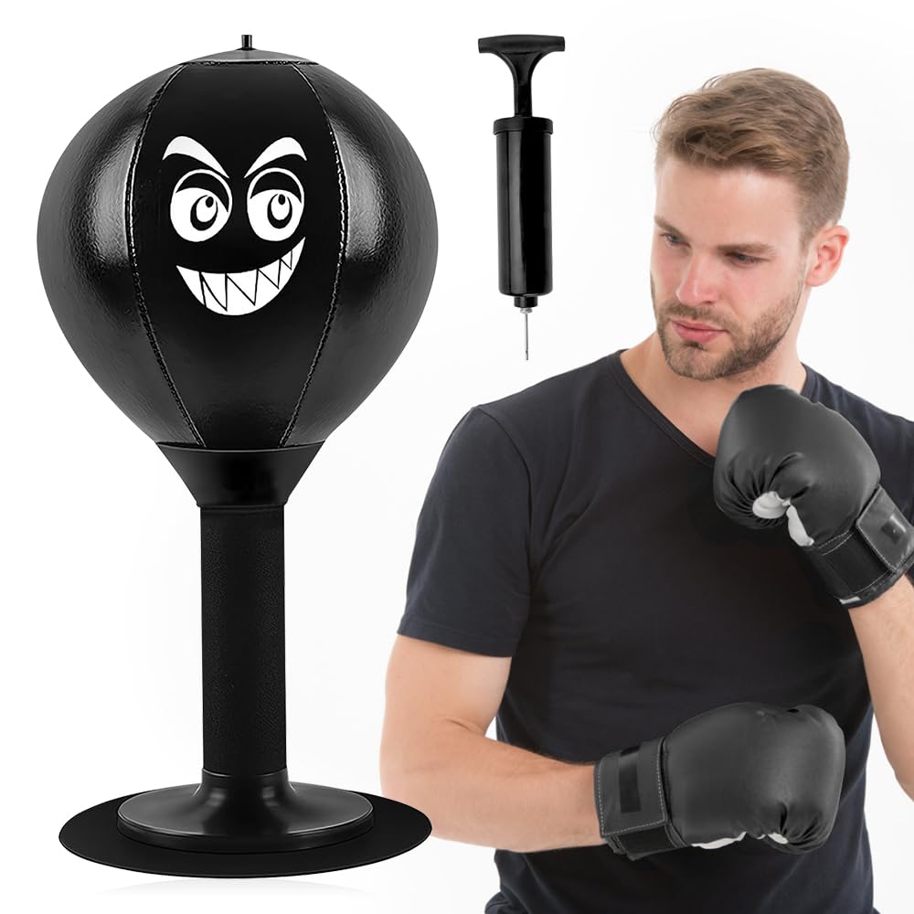 Bola Punching con Ventosa Resistente para Mesa de Oficina y Actividad en Casa para Aliviar el Estrés