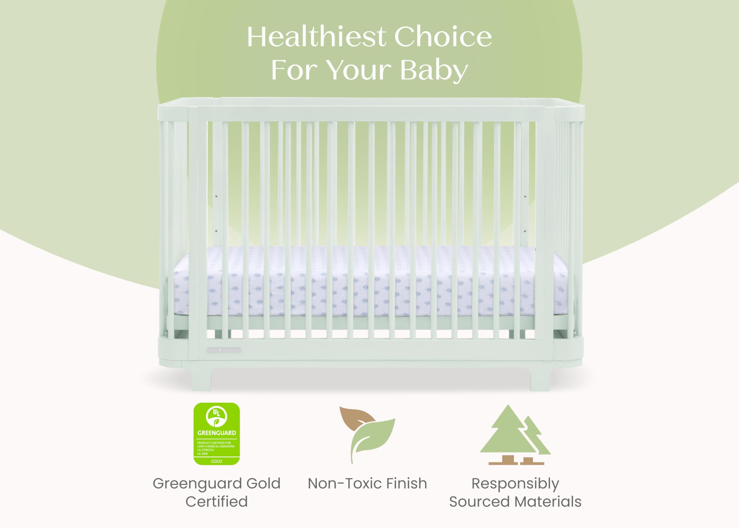 green crib and dresser set Crib Green