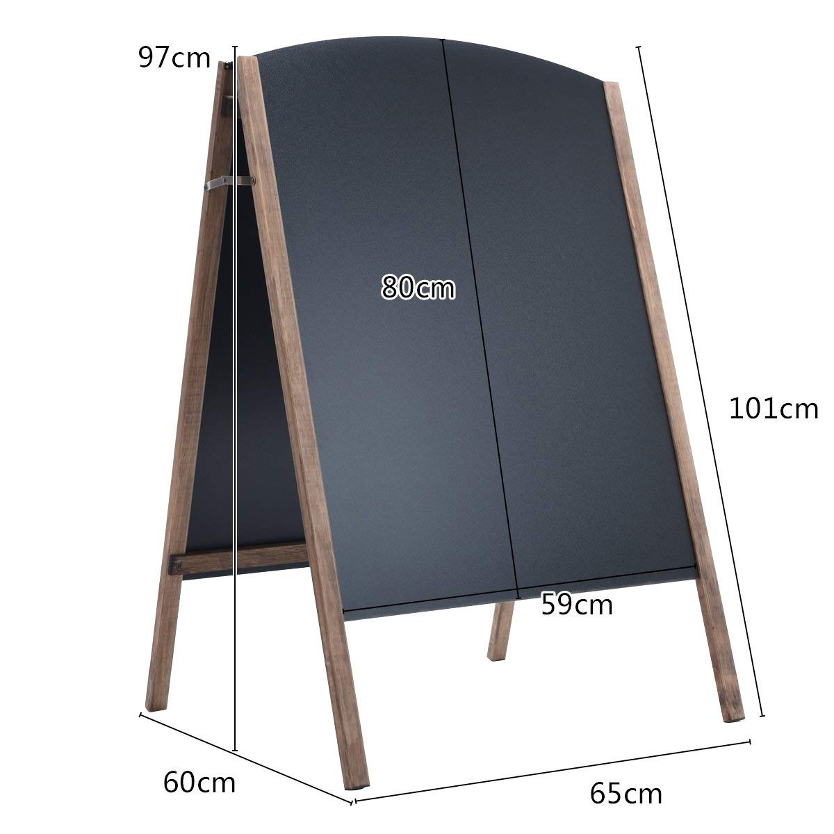 COSTWAY Kundenstopper klappbar 101x65cm, Werbetafel, Werbeaufsteller, Gehwegaufsteller, Kreidetafel, Aufsteller