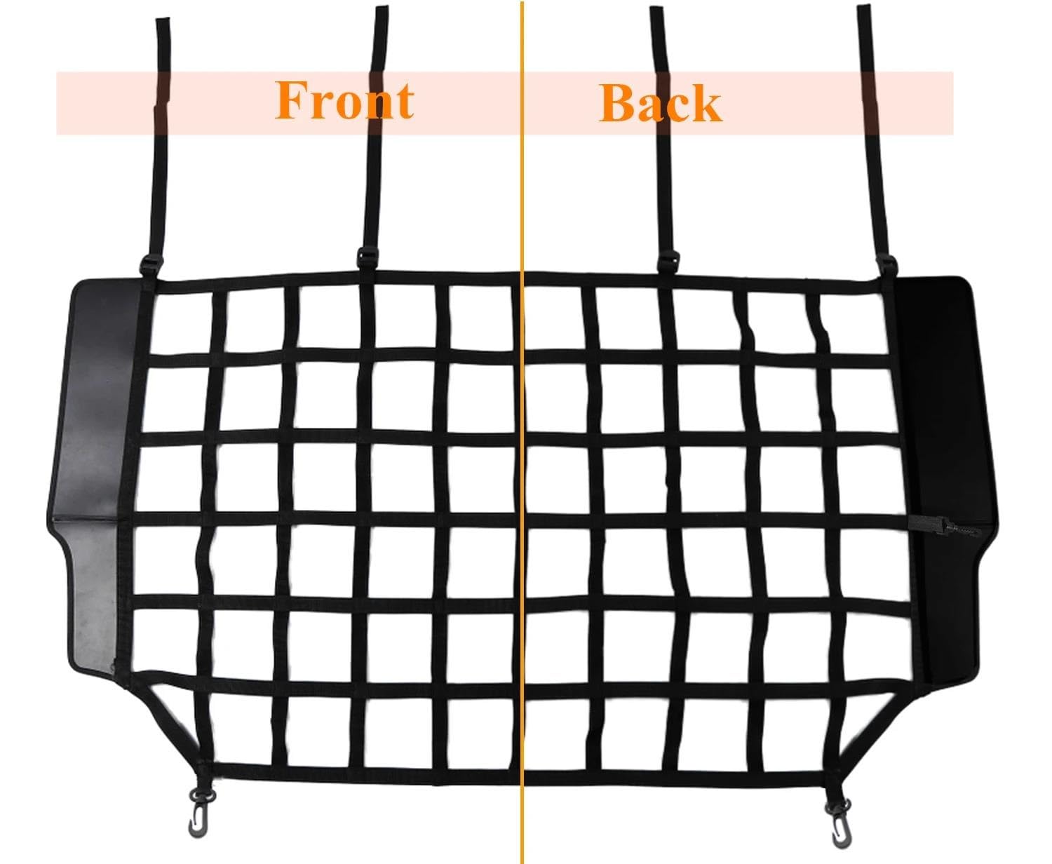 Rete Portaoggetti Auto Rete Di Protezione Per Cani E Gatti Divisorio Di Sicurezza Per Sedili Posteriori Dell'auto Per Jeep Per Wrangler JK JL 2007-2023 Rete di Stoccaggio