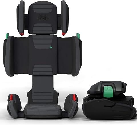 Mifold Hifold Adjustable Kids High Back Booster Car Seat with Strap – Slate Grey