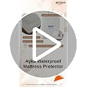 Image of Ayka 100% Waterproof Knitted Mattress Protector Single Size Breathable Hypoallergenic Noiseless Ultra Soft Fitted Bed Protector 78x36 inch Mattress /Bed Cover(Single 78 * 36 inch, White)