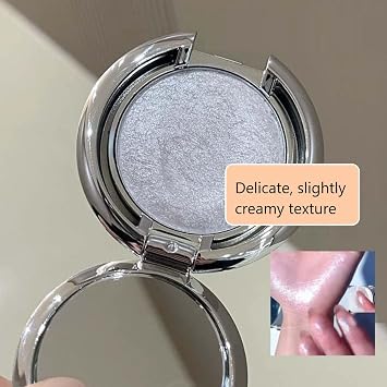 Highlighter Makeup Palette, Face Highlighter Powder Glitter Shimmer Diamond Highlight Contour Makeup Radiant Pearlescent Pigmented Glow Face Brightening (01#Diamond, 4.5g)
