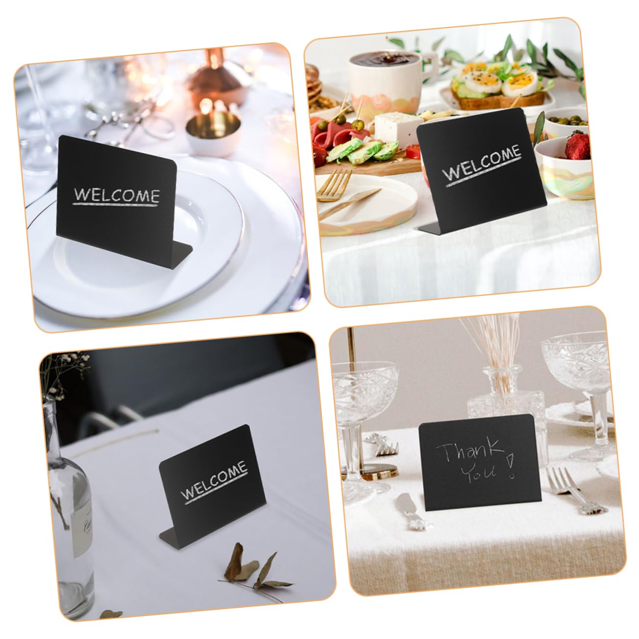 NUOBESTY 60pezzi Mini Lavagna Nera Da Tavolo Da Etichette Prezzo Riutilizzabili Per Buffet Ristoranti e Feste Piccole Lavagnette Decorative Per Segnaposto e Menu