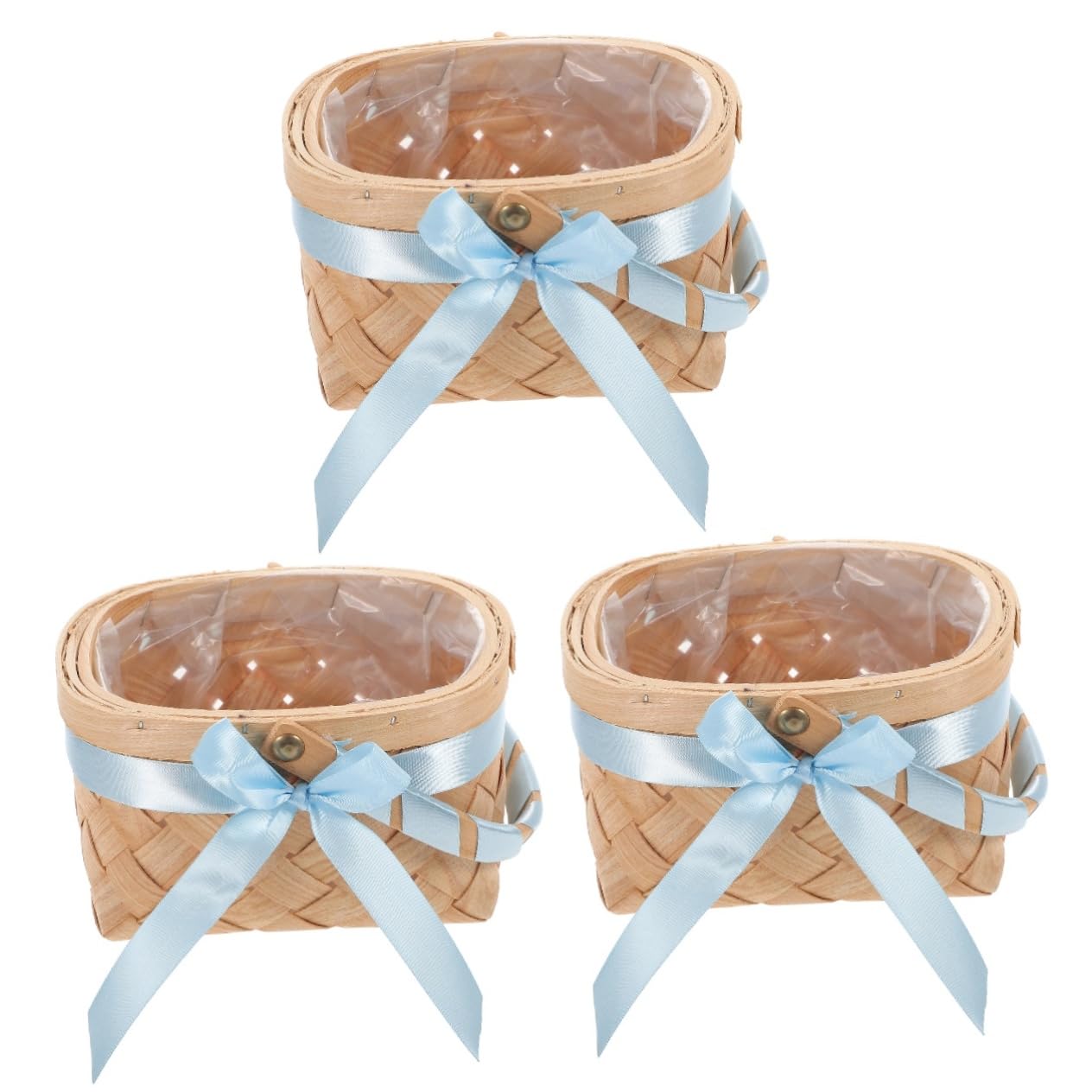 MAGICLULU 3pezzi Cesta Intrecciata Per Matrimoni e Confezione Per Shower Compleanni e Maneggevole