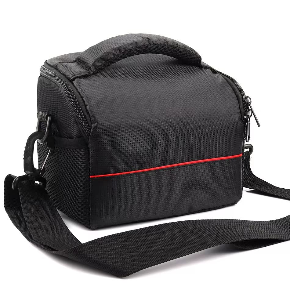 Custodia per fotocamera in nylon leggero nero borsa a tracolla con tracolla per fotocamera digitale Kodak Pixpro AZ425, Nero , Taglia unica, Custodia per fotocamera